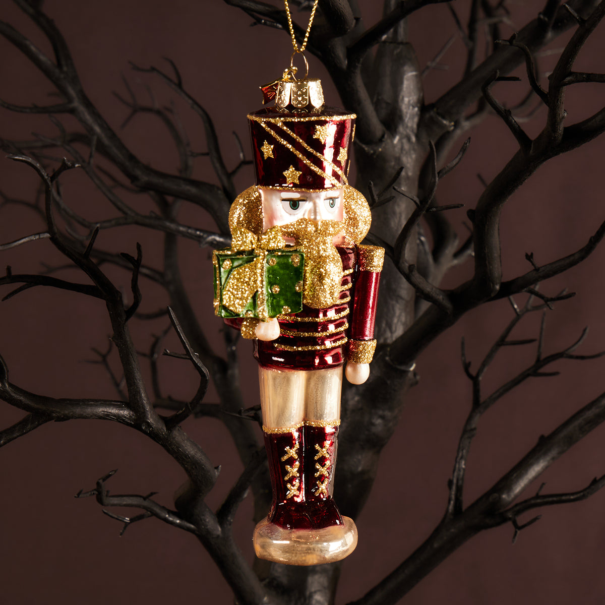 Burgundy Nutcracker Ornament
