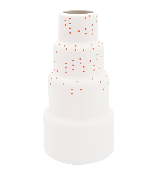 S&B Vase High Red Dots