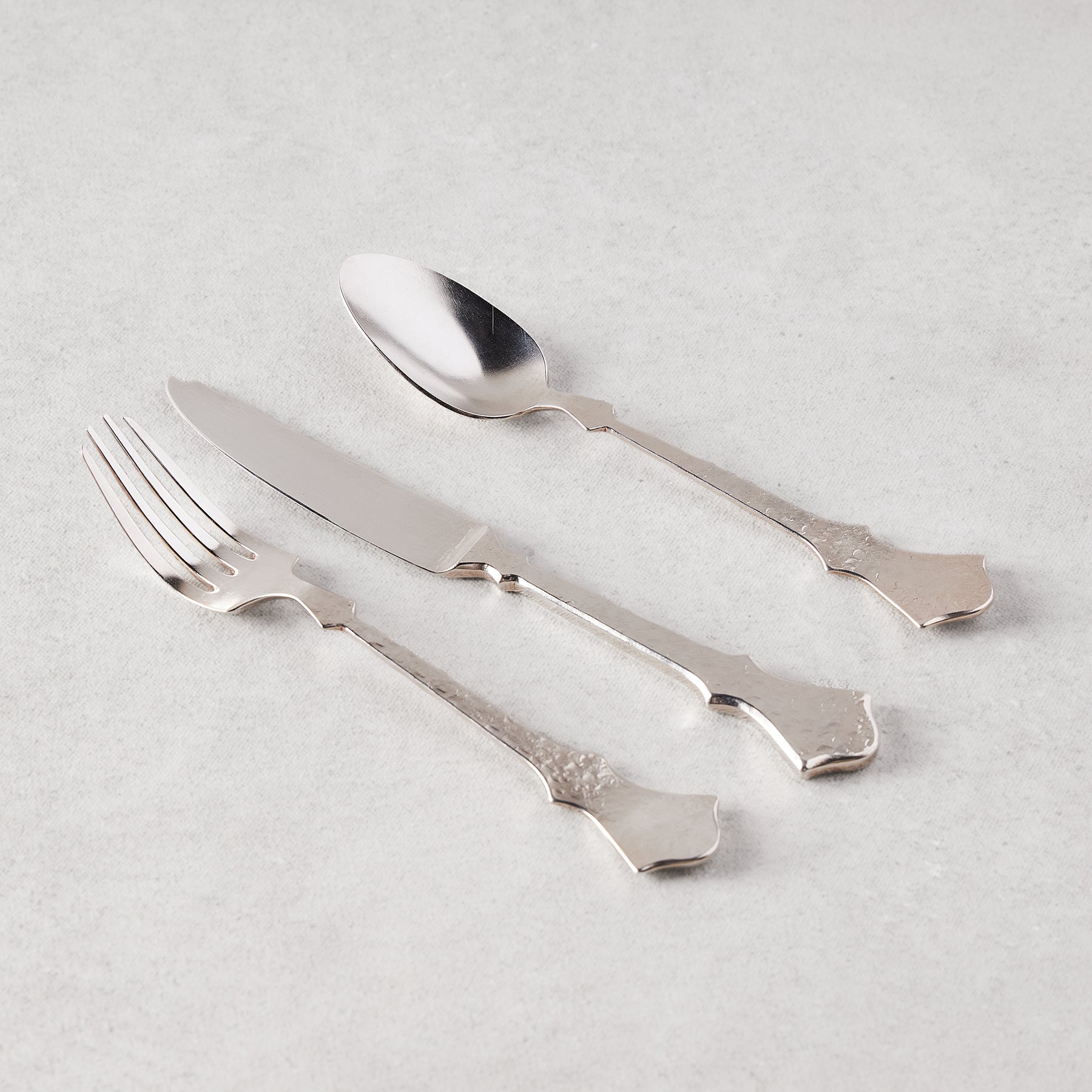 Yoshinori Nagashima Silver Plated 3-Piece Dinner Cutlery Set