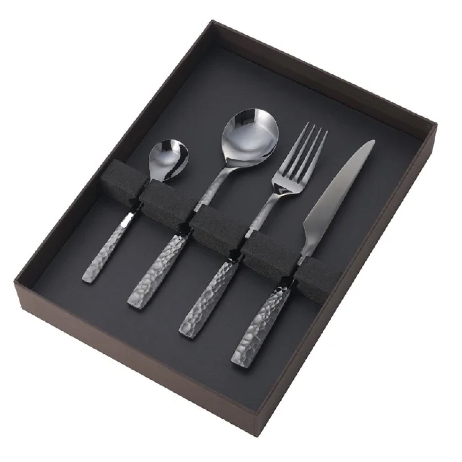 Yuen 4-Piece Flatware Set - Black