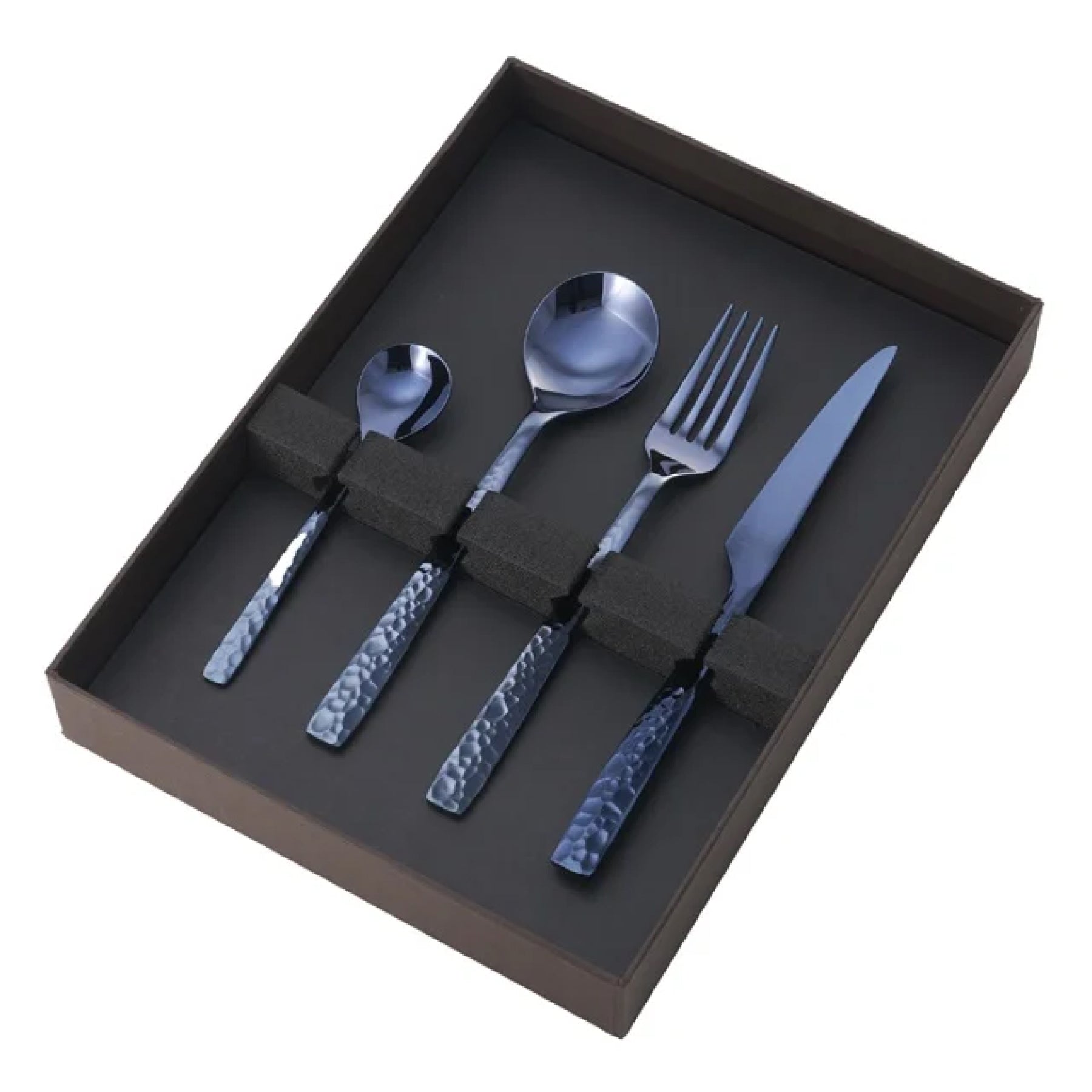 Yuen 4-Piece Flatware Set - Blue