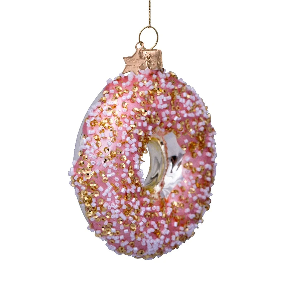 Gold/Pink Donut w/ Decoration Ornament