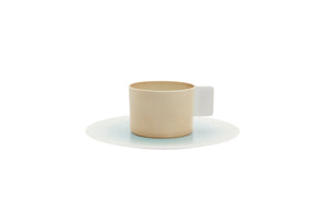 S&B Coffee Cup & Saucer Light Brown