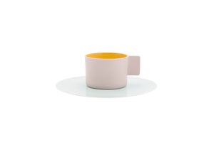 S&B Coffee Cup & Saucer Light Pink