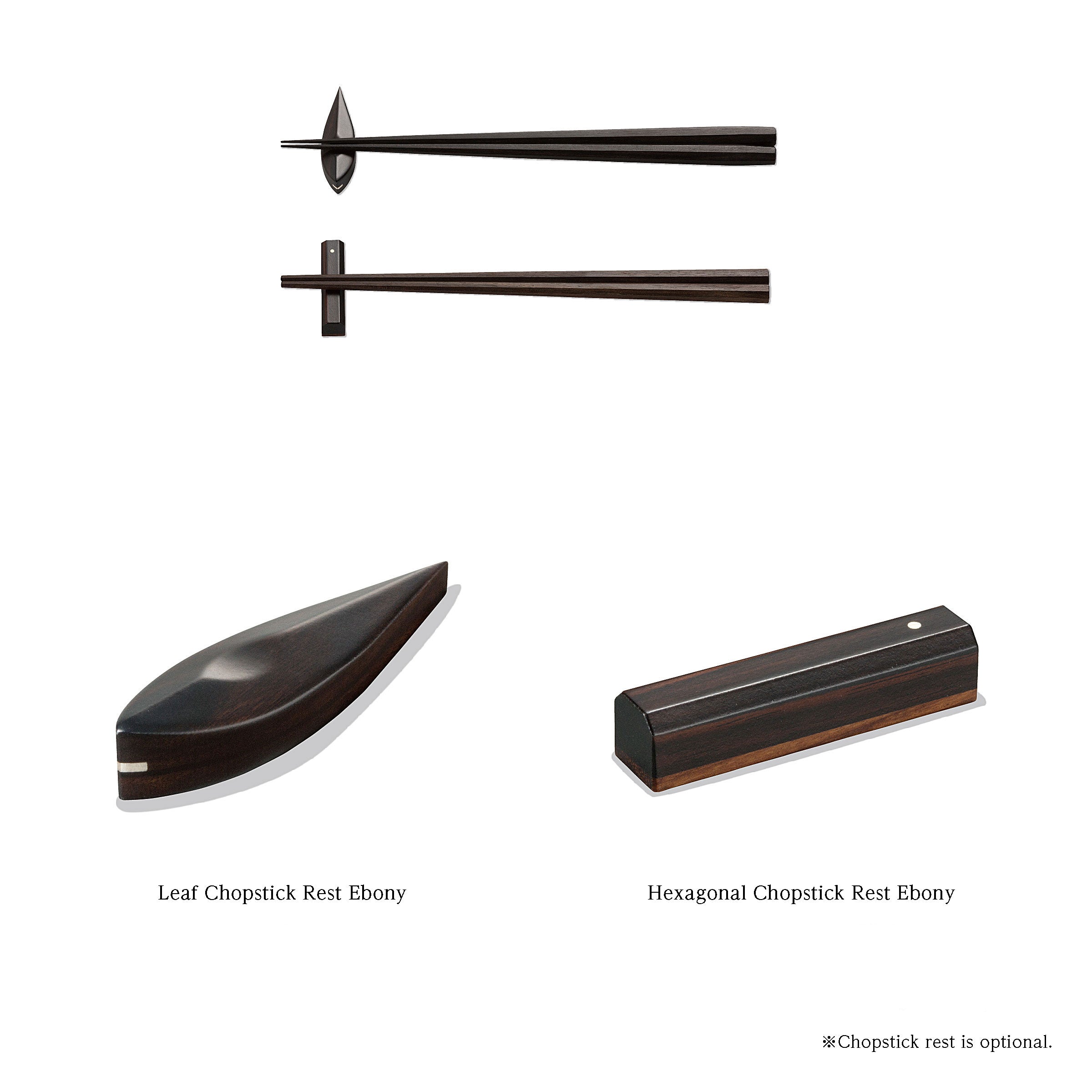 16 Sided Wood Chopsticks - Ebony