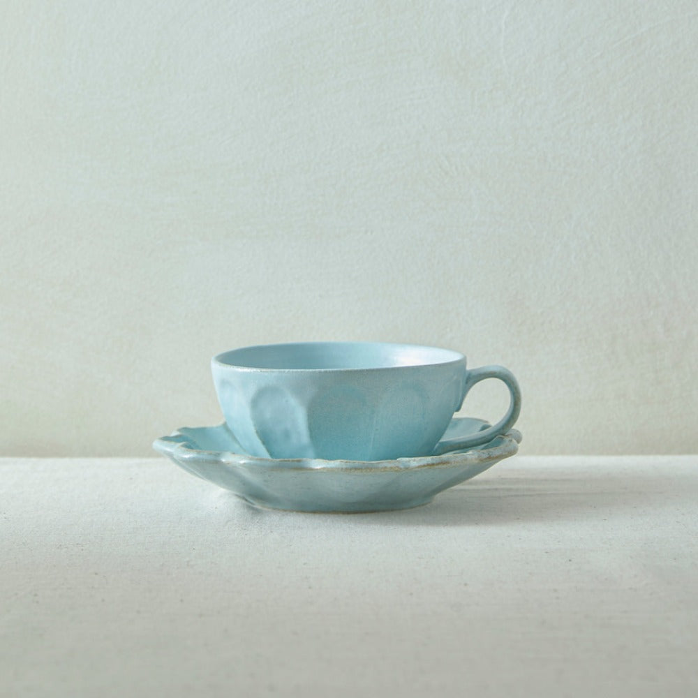 Kaneko Kohyo Rinka Soup Cup and Saucer Blue