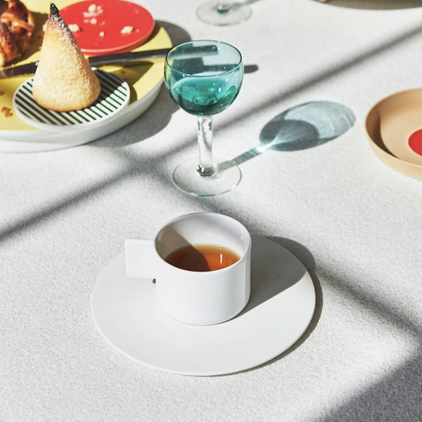 S&B Coffee Cup & Saucer - White