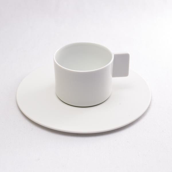 S&B Coffee Cup & Saucer - White