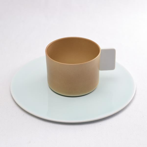 S&B Coffee Cup & Saucer - Light Brown