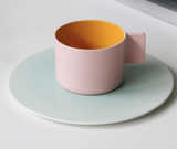 S&B Coffee Cup & Saucer - Light Pink
